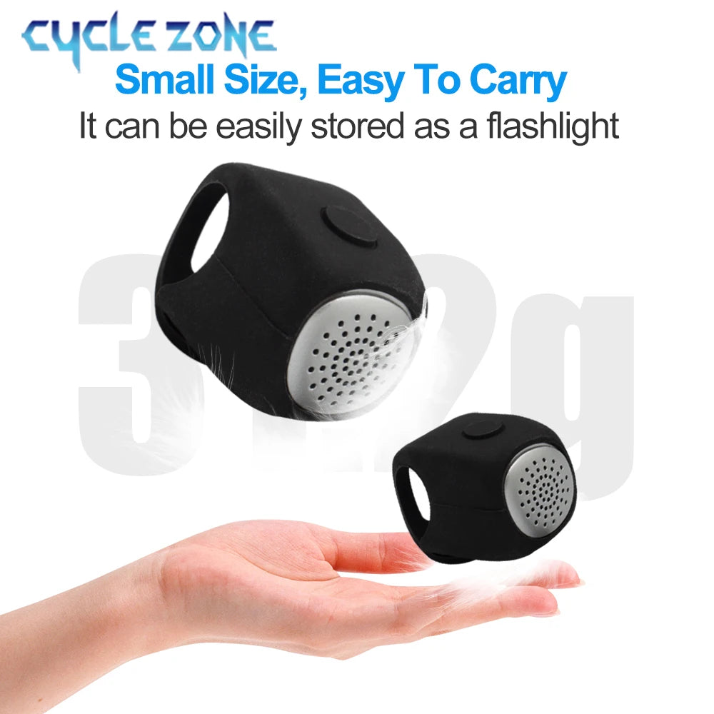 Electric Bicycle Bell – Loud Bike Horn with 3 Sound Modes for MTB & Road Cycling