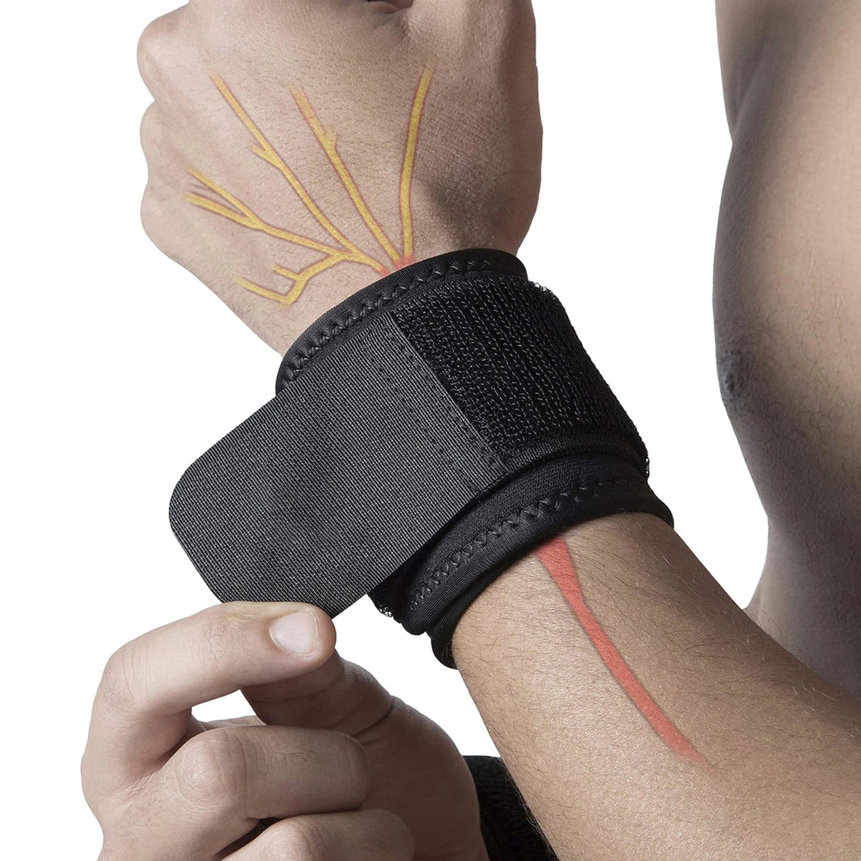 2-Pack Wrist Compression Strap – All-Day Support for Fitness, Weightlifting & Pain Relief