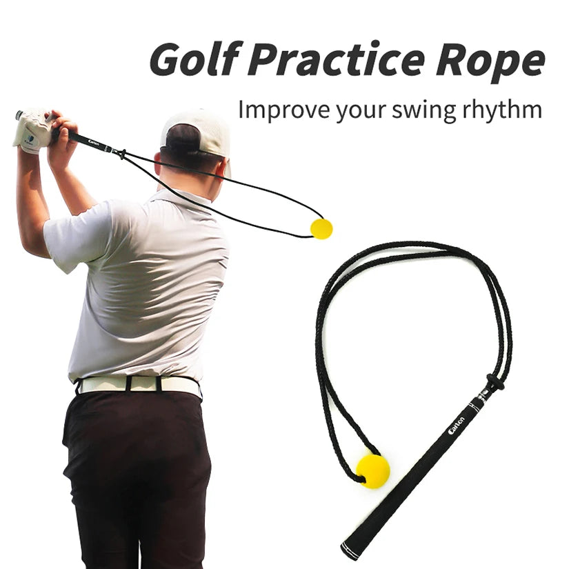 Portable Golf Swing Training Aid Rope – Adjustable Handle Trainer for Posture & Swing Movement Correction | Indoor & Outdoor Use