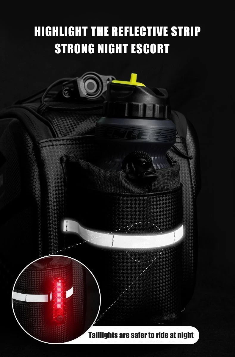 10L Waterproof Bicycle Rear Seat Bag – Large Rack Saddlebag & Shoulder Bag