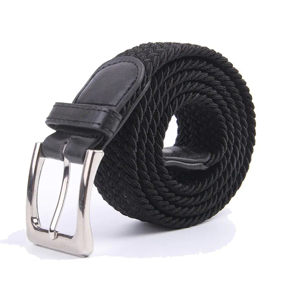 Canvas Elastic Fabric Woven Stretch Unisex Belt