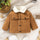 Baby Girl Flap Detail Thermal Lined Corduroy Jacket