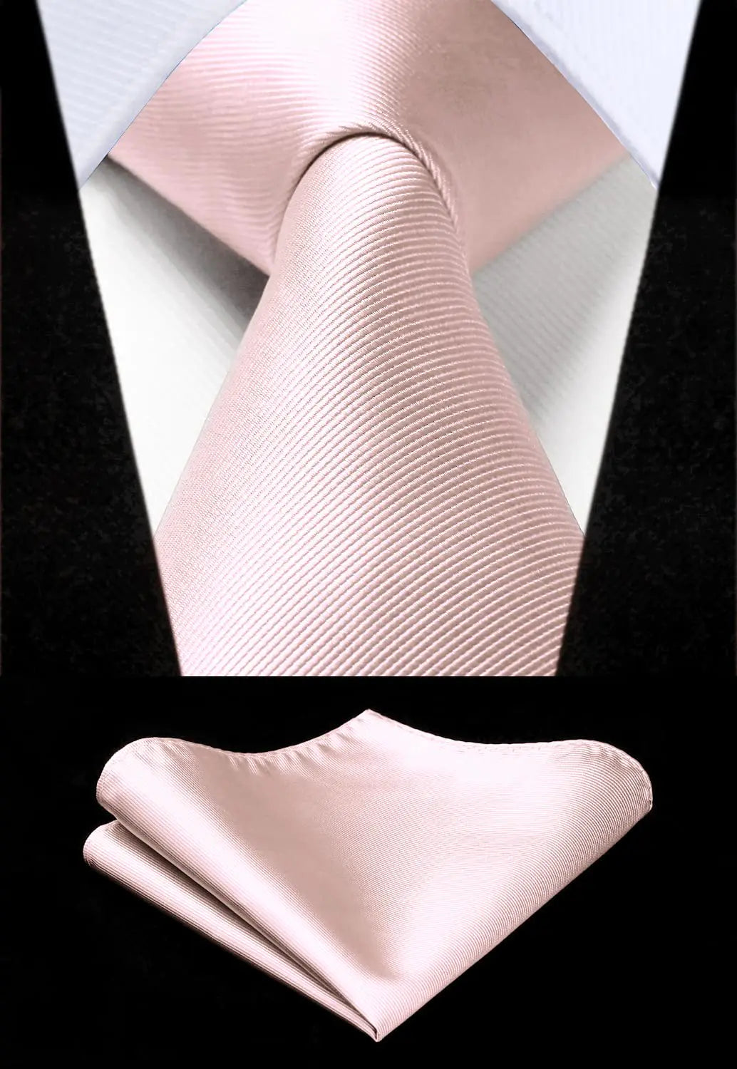 Men Formal Necktie with Pocket Square Set