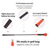 Golf Swing Training Aid – 40/48 Inch Practice Rod & Warm-Up Stick for Swing Tempo, Strength & Flexibility Training