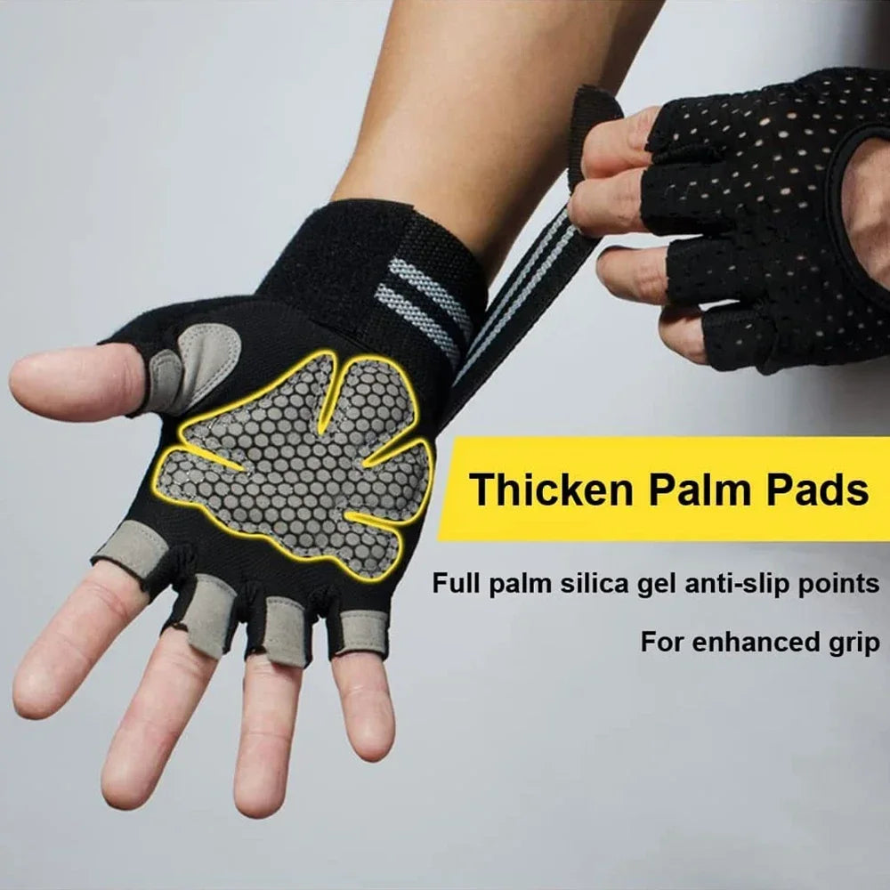 Weightlifting Gloves with Wrist Support – Gym Workout Gloves for Heavy Exercise, Bodybuilding, CrossFit & Fitness Training