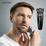 Electrical Rotary Shaver for Men 3D Floating Blade