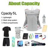 5L Ultralight Hydration Backpack – Breathable Running Vest with 500ML Water Bottles for Trail Running, Cycling & Marathons