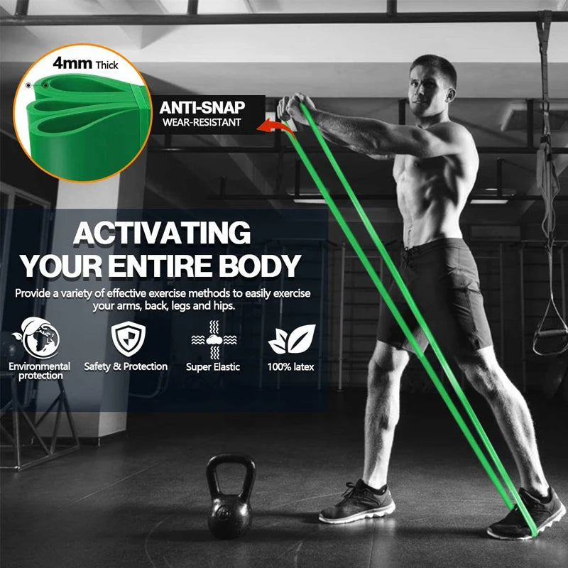 Elastic Resistance Bands – Heavy-Duty Training Bands for Pull-Ups, CrossFit, Yoga & Home Fitness