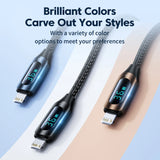 36W USB Cable For iphone Fast Charger  LED Display