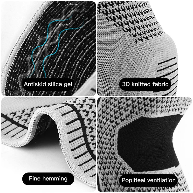 Compression Knee Sleeve with Silicone Support – Pain Relief & Sports Protection