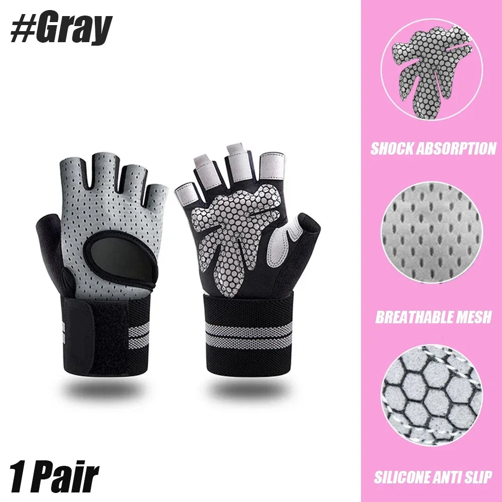 Weightlifting Gloves with Wrist Support – Gym Workout Gloves for Heavy Exercise, Bodybuilding, CrossFit & Fitness Training