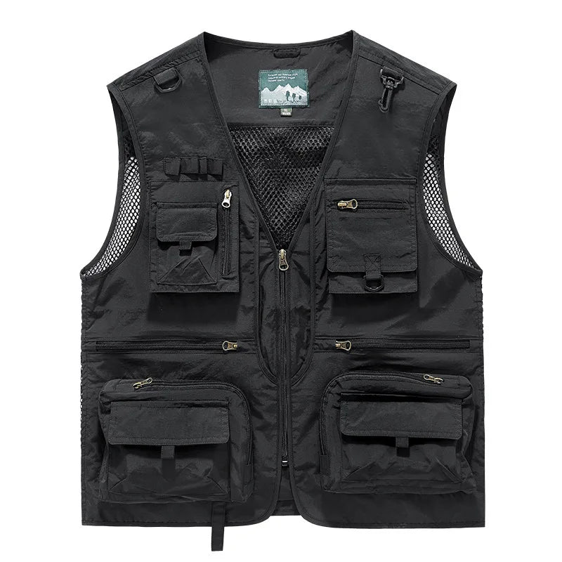 Men’s Multipocket Outdoor Vest – Lightweight & Breathable Waistcoat for Summer Hiking, Fishing & TravelMesh Vest Men Fisherman Vest