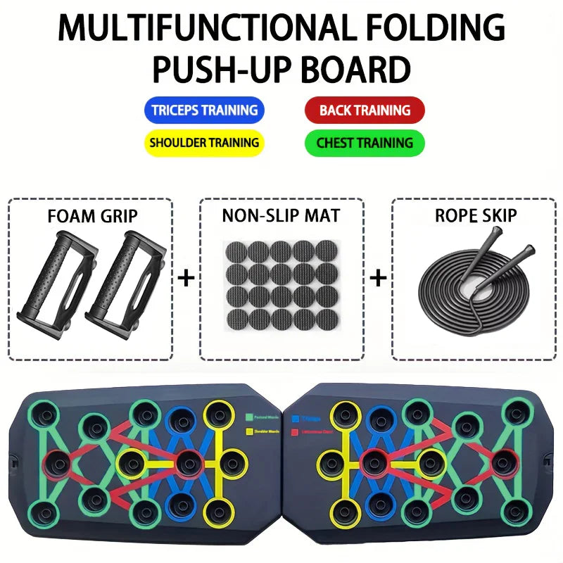 Portable Multifunctional Push-Up Board – Home Workout System for Full-Body Fitness & Muscle Training