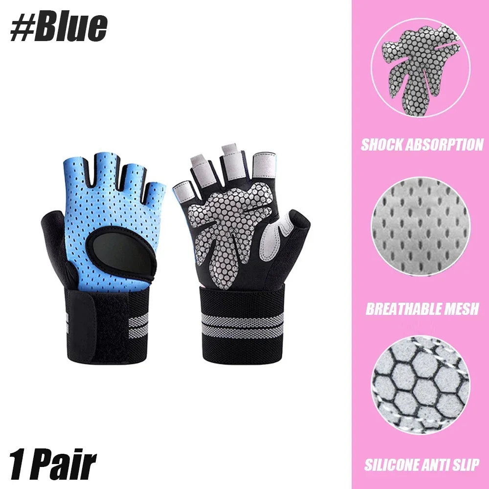 Weightlifting Gloves with Wrist Support – Gym Workout Gloves for Heavy Exercise, Bodybuilding, CrossFit & Fitness Training