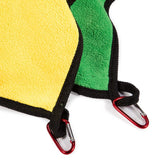 30×30cm Thickened Cotton Fishing Towel – Outdoor Cleaning Towel with Safety Buckle Hook for Rod, Hand & Gear Wipe