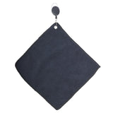 25×25cm Golf Towel with Rope Hook – Double-Sided Microfiber Club Towel + Golf Cleaning Brush | Easy-Pull Design