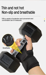 Breathable Workout Gloves with Wrist Wraps – Weightlifting & Gym Gloves for Men and Women