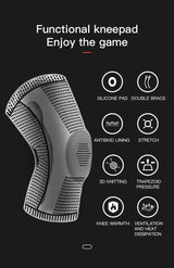 Compression Knee Sleeve with Silicone Support – Pain Relief & Sports Protection