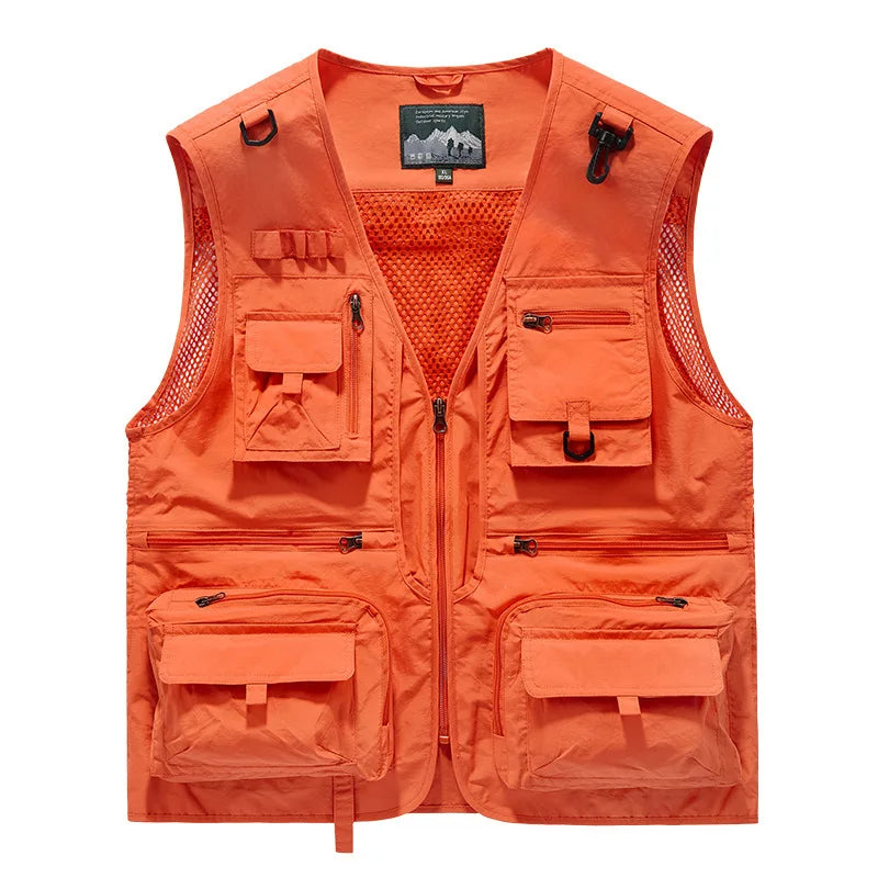 Men’s Multipocket Outdoor Vest – Lightweight & Breathable Waistcoat for Summer Hiking, Fishing & TravelMesh Vest Men Fisherman Vest