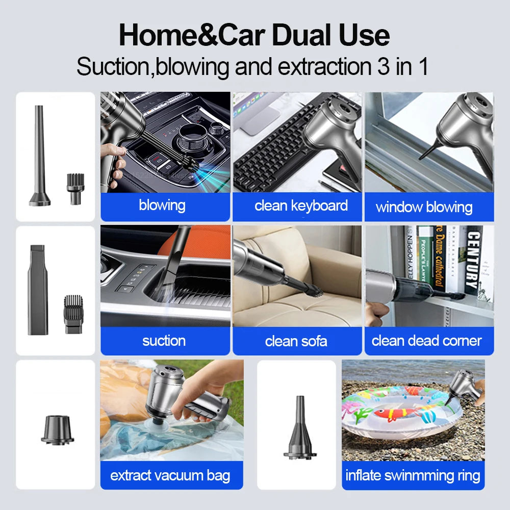 Car & Home Vacuum Cleaner With Blower