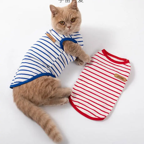 Dog Clothes Summer Striped Sleeveless Vest