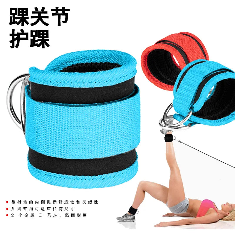 Gym Ankle Straps for Cable Machines – Double D-Ring Adjustable Neoprene Padded Cuffs for Leg, Glute & Abductor Workouts