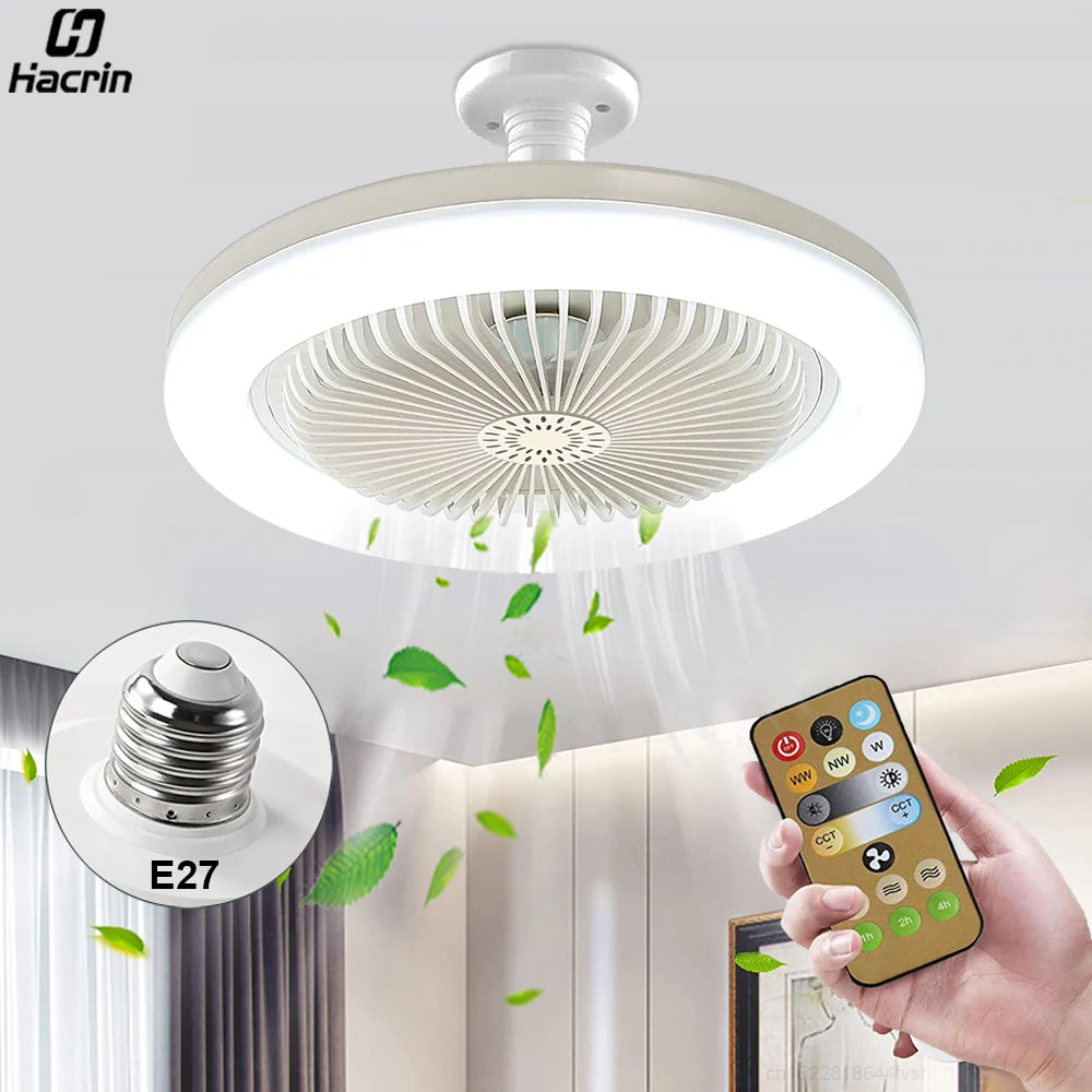 Smart Remote Control Ceiling Fan With LED Light