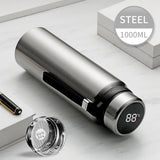 1L Thermal Water Bottle Temperature Display Thermos Bottle Stainless Steel Tumbler Vacuum Flasks Thermos For Water Tea Drinkware