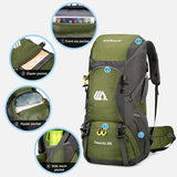 50L Waterproof Travel & Hiking Backpack – Outdoor Camping Rucksack