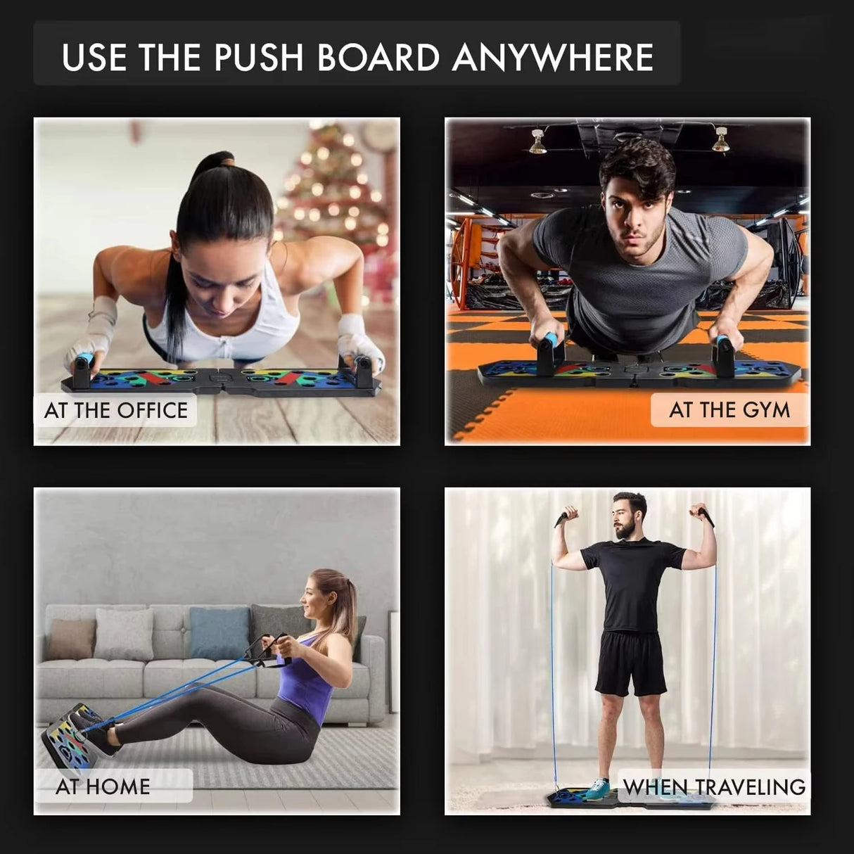 Portable Multifunctional Push-Up Board – Home Workout System for Full-Body Fitness & Muscle Training