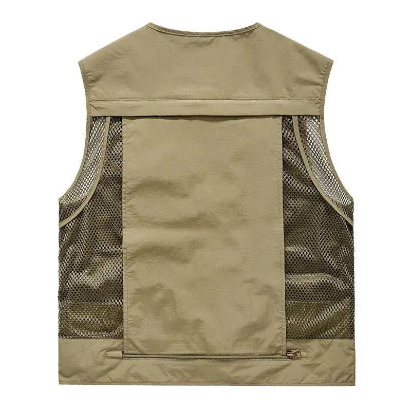 Men’s Multipocket Outdoor Vest – Lightweight & Breathable Waistcoat for Summer Hiking, Fishing & TravelMesh Vest Men Fisherman Vest