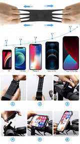 Silicone Bike Phone Holder – 360° Rotatable Universal Mount for 4–6" Phones