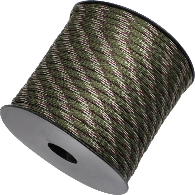 50m 650lb Military Paracord – 9-Strand 4mm Tactical Rope for DIY Bracelets, Lanyards, Dog Collars & Outdoor Gear