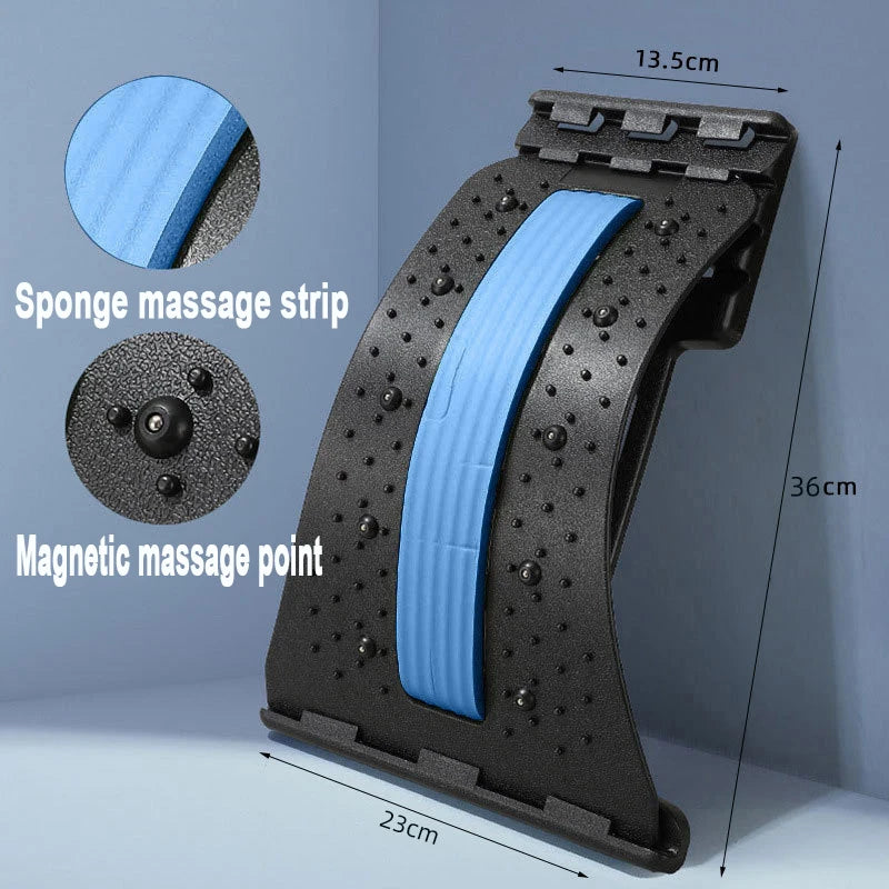 YBAM Lumbar Stretcher Device – Spine Correction & Back Opener Pillow for Lower Back Pain Relief, Yoga & Chiropractic Support