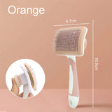 Pet Cat Dog Comb Stainless Steel Grooming Needle Self Cleaning Brush