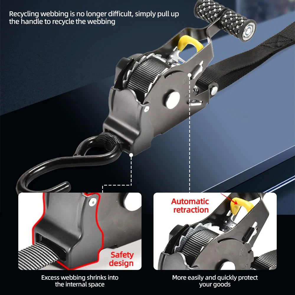 Retractable Auto Straps For Cargo Tape For Heavy Loads