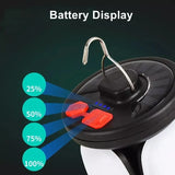 Rechargeable LED Camping Lantern with Folding Floodlight – 3 Light Modes | Portable Tent Light for Camping, Hiking & Fishing