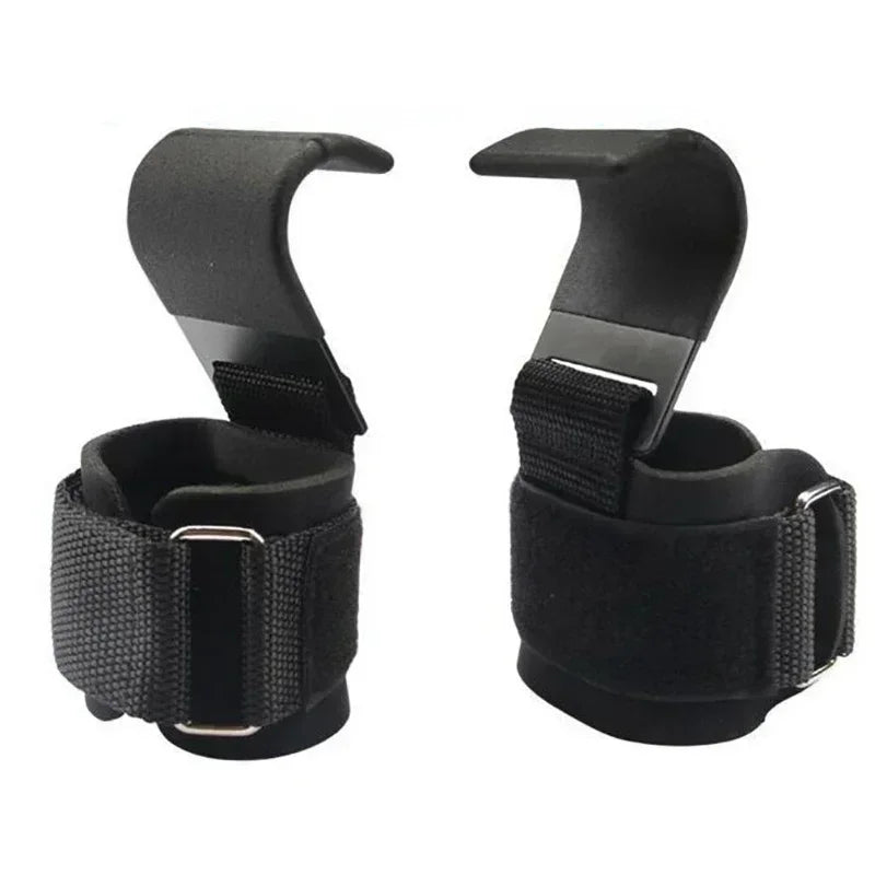 Weight Lifting Hook Grips with Wrist Wraps – Heavy-Duty Gym Wrist Straps for Pull-Ups, Powerlifting & Deadlifts