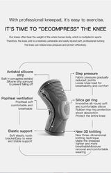 Compression Knee Sleeve with Silicone Support – Pain Relief & Sports Protection