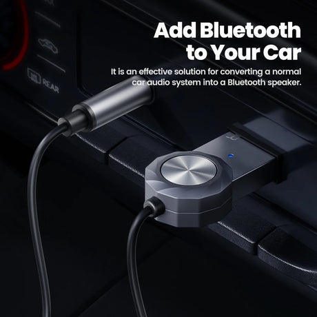 Bluetooth Aux Adapter USB To 3.5mm Jack Car Audio Music Mic