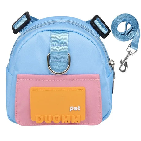 Pet Backpack With Harness Collar Outdoor Travel