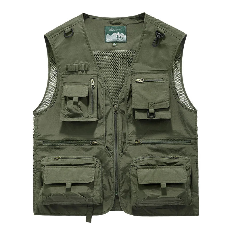 Men’s Multipocket Outdoor Vest – Lightweight & Breathable Waistcoat for Summer Hiking, Fishing & TravelMesh Vest Men Fisherman Vest