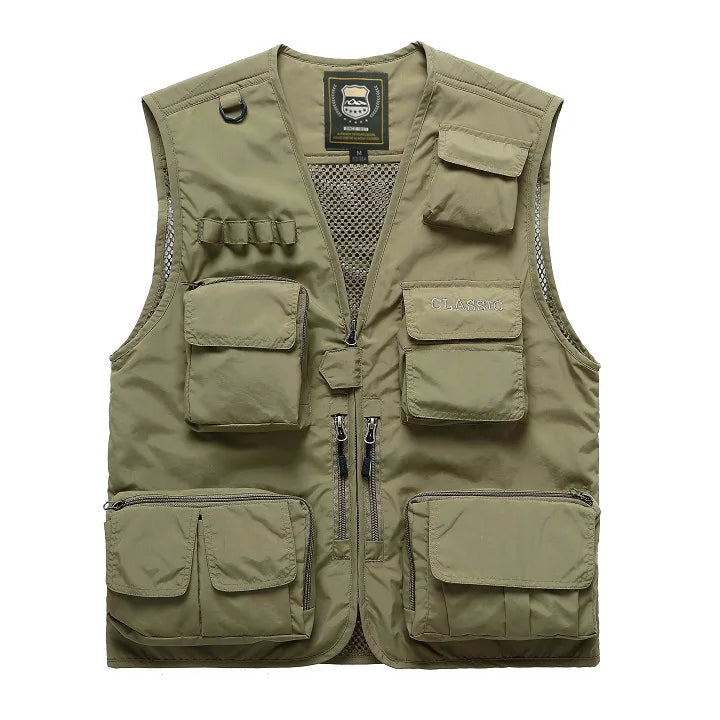 Men’s Multipocket Outdoor Vest – Lightweight & Breathable Waistcoat for Summer Hiking, Fishing & TravelMesh Vest Men Fisherman Vest
