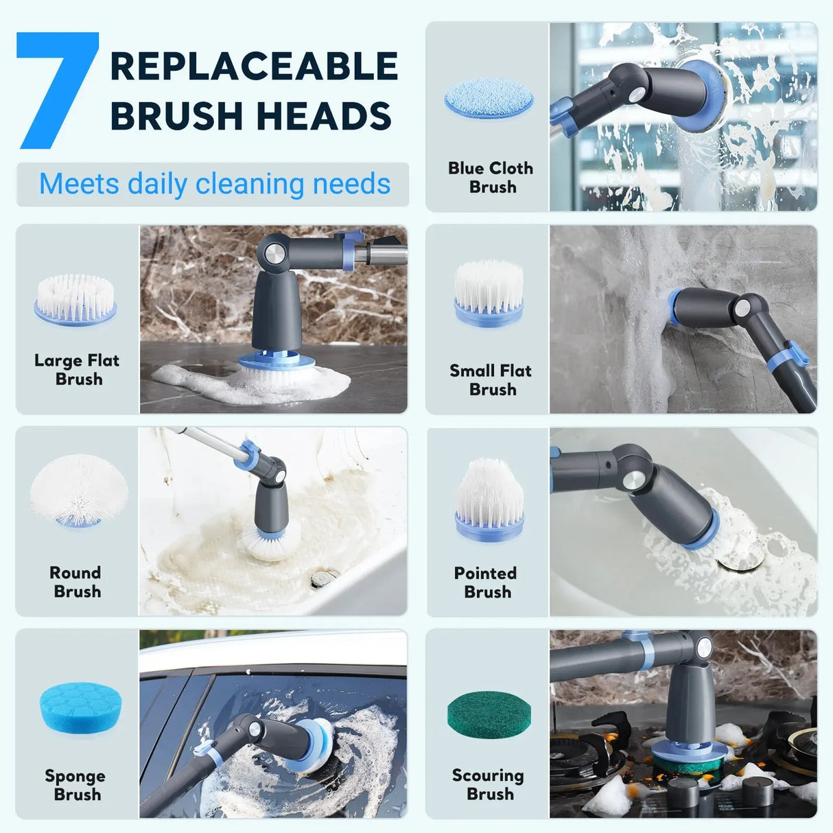 Handheld Multifunctional Electric Cleaning Brush