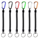 Retractable Fishing Hand Rope – Anti-Lost Telescopic Spring Lanyard with Carabiner for Fishing Tools & Tackle Security