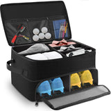 2-Layer Golf Trunk Organizer – Waterproof & Durable Golf Storage Bag for Car | Organize Golf Shoes, Balls, Tees & Accessories