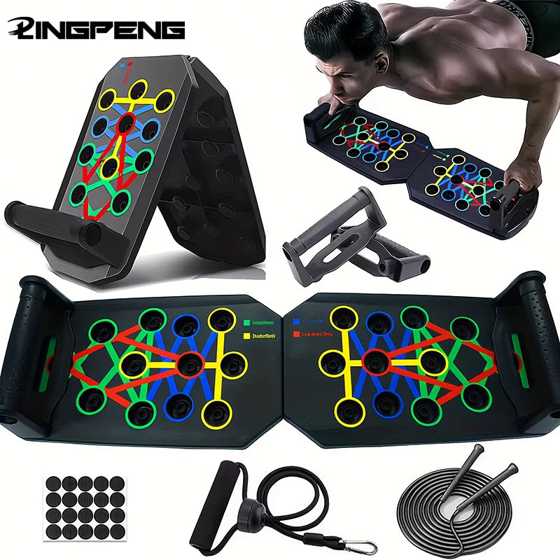 Portable Multifunctional Push-Up Board – Home Workout System for Full-Body Fitness & Muscle Training