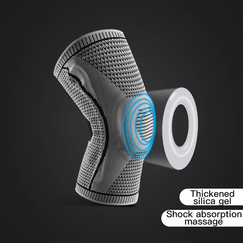Compression Knee Sleeve with Silicone Support – Pain Relief & Sports Protection