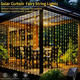 Solar-Powered LED Curtain for Christmas