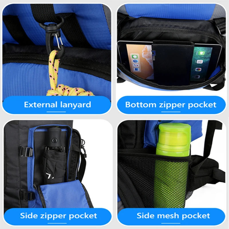90L Waterproof Hiking & Camping Backpack – Large Capacity Outdoor Rucksack
